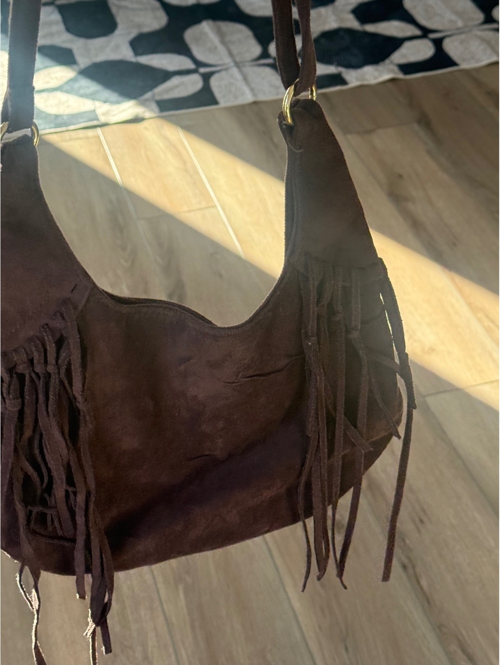 brown fringe bag - Picture 2 of 3